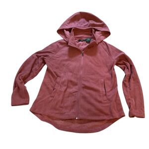 Stillwater Supply Co Womens Full Zip Hoodie Pink Textured Knit Jacket Small